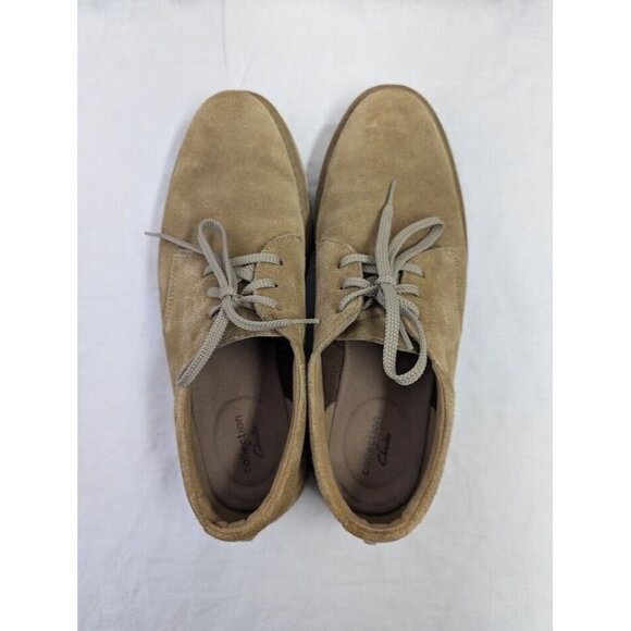 Clarks Men's size 12 Coal London Oxfords tan suede, office, business casual - Picture 9 of 9